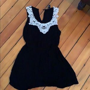 Black dress with lace detail